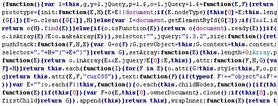Compressed JavaScript